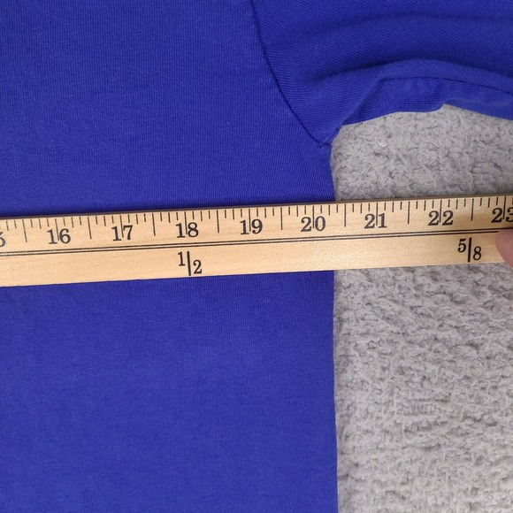 Vintage Tommy Hilfiger T-Shirt Adult XL Blue Made in USA Colorful Spell Out - Picture 9 of 11